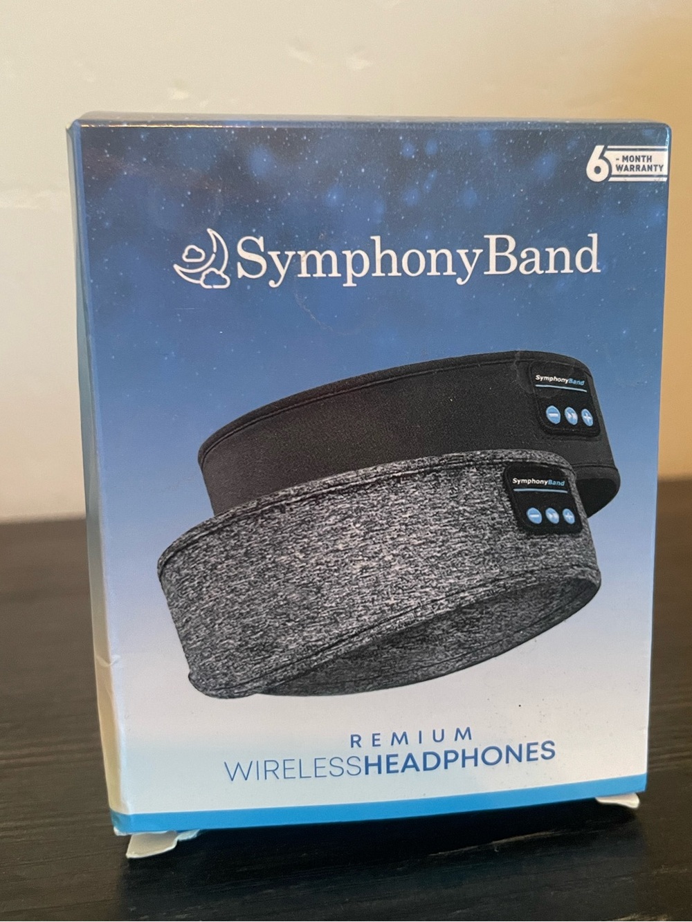 Symphony Wireless Headphones Sleep Headband - Black